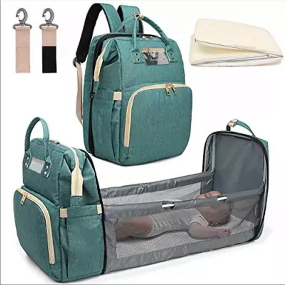 Zounich Blue Multifunctional Baby Diaper Bed Bag Travel‎ Backpack - Picture 2 of 16